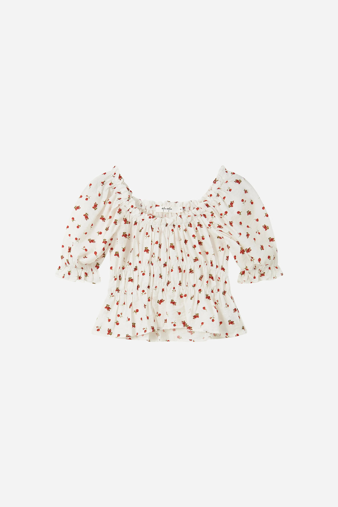 An image of a   21005 Smocked Puff Sleeve Blouse by  Mirra Masa