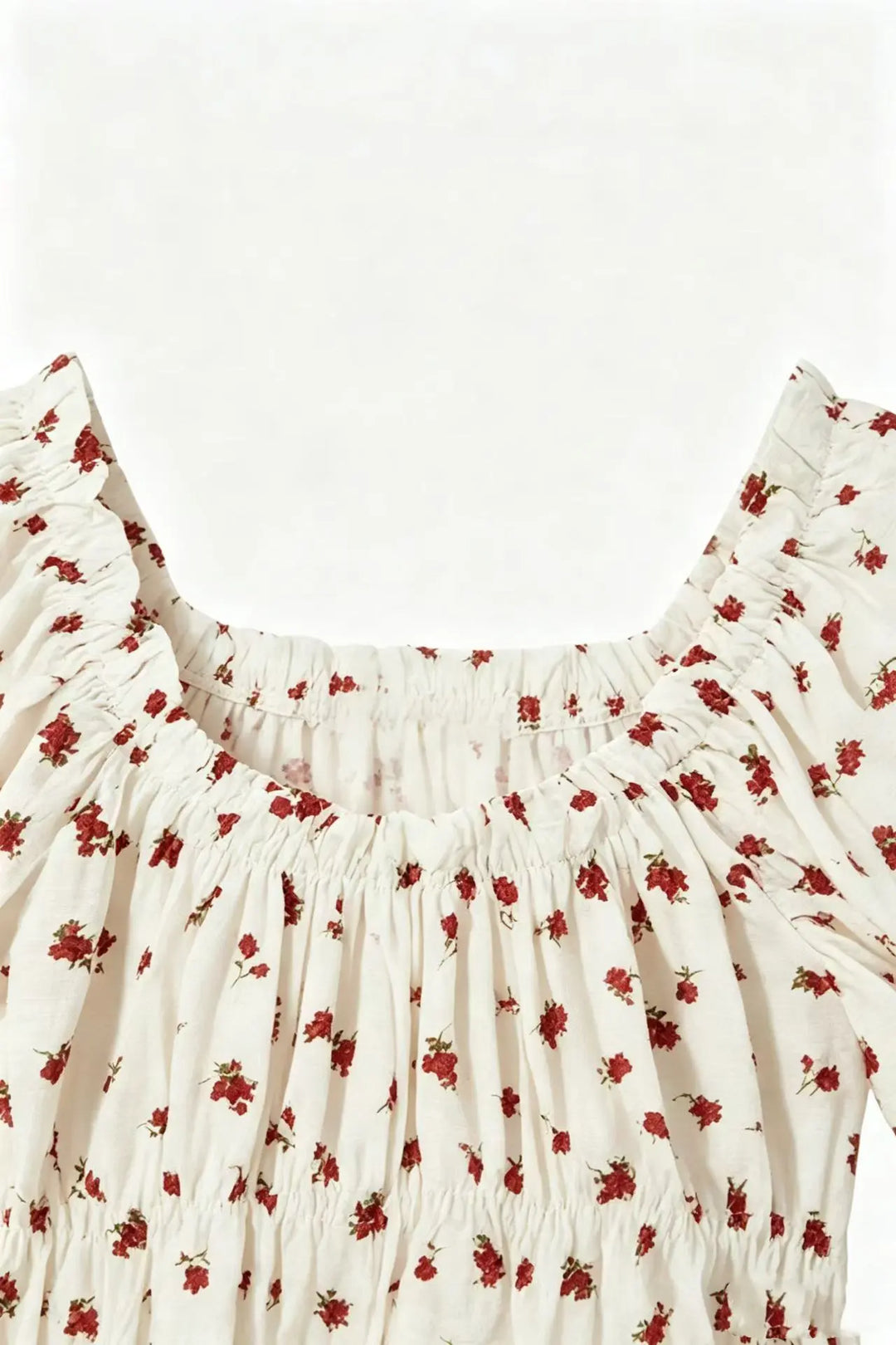 An image of a   21005 Smocked Puff Sleeve Blouse by  Mirra Masa