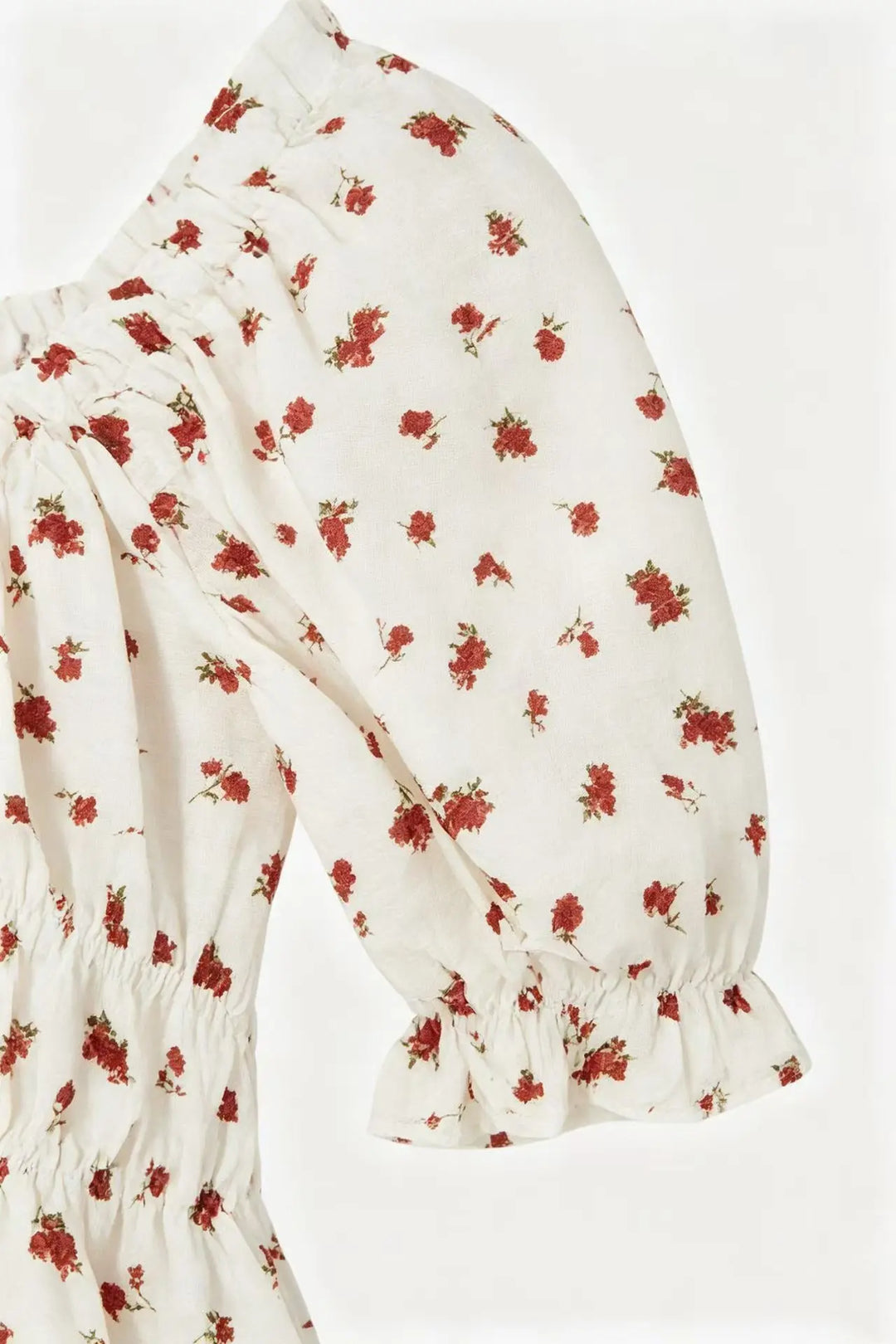 An image of a   21005 Smocked Puff Sleeve Blouse by  Mirra Masa