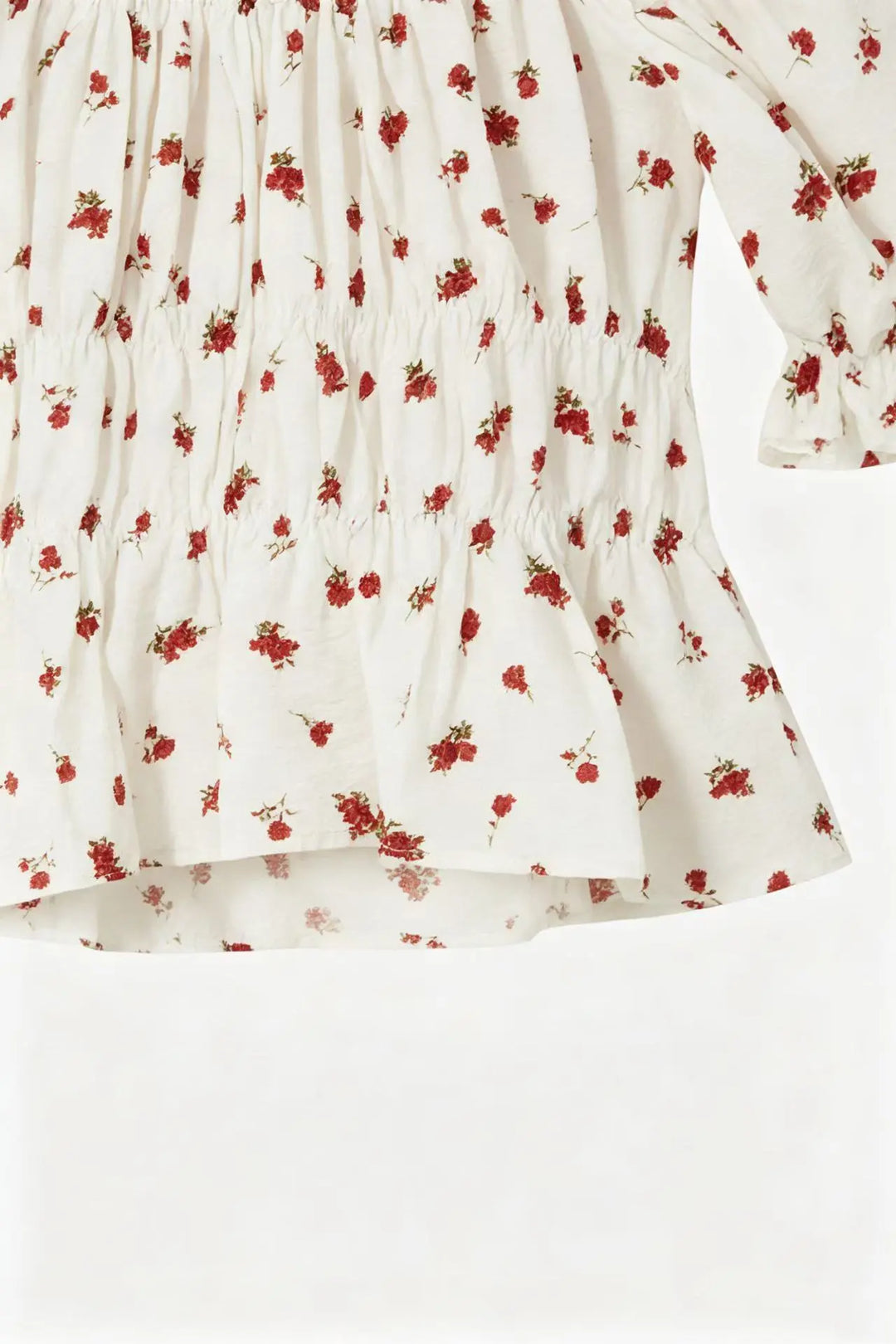 An image of a   21005 Smocked Puff Sleeve Blouse by  Mirra Masa