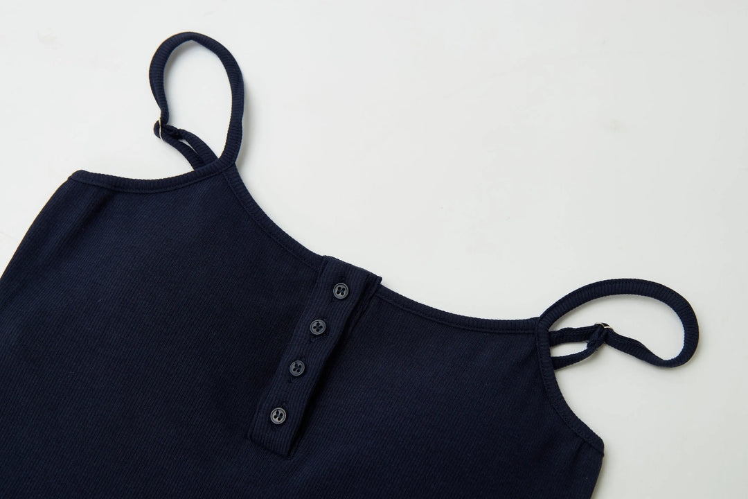 An image of a   21134 Padded Slip Top with Buttons by  Mirra Masa