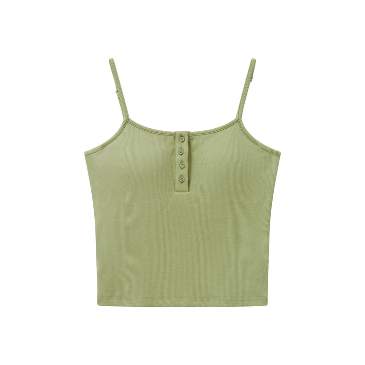 An image of a   21134 Padded Slip Top with Buttons by  Mirra Masa
