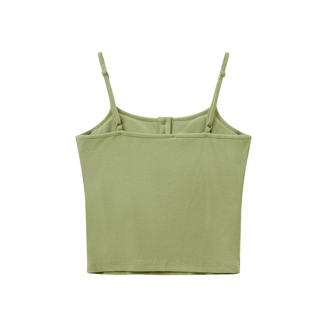 An image of a   21134 Padded Slip Top with Buttons by  Mirra Masa