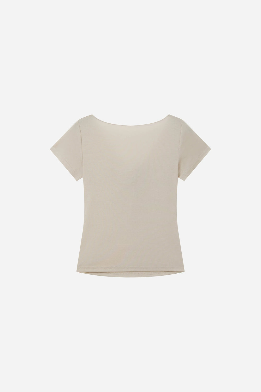 An image of a   21382 Twist-Front Fitted Tee by  Mirra Masa