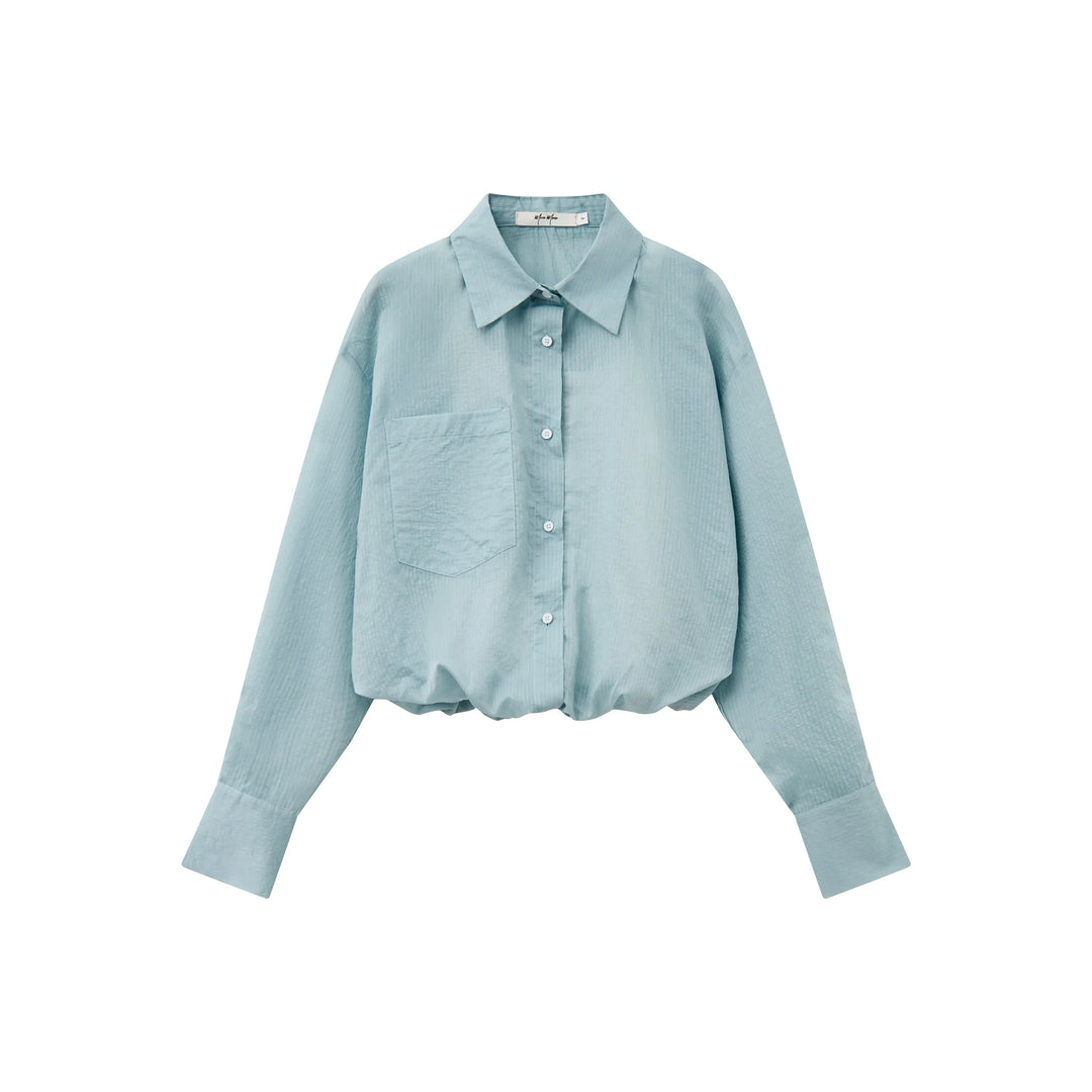 An image of a   21485 Cropped and Layered Shirt by  Mirra Masa