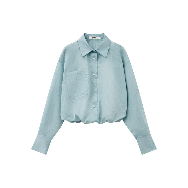 An image of a   21485 Cropped and Layered Shirt by  Mirra Masa