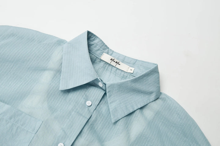 An image of a   21485 Cropped and Layered Shirt by  Mirra Masa