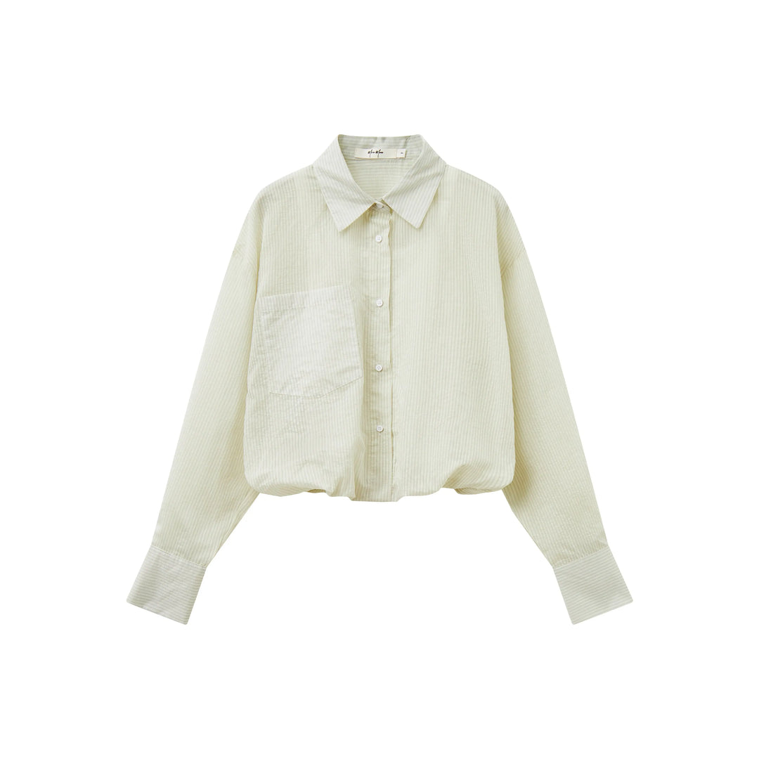 An image of a   21485 Cropped and Layered Shirt by  Mirra Masa