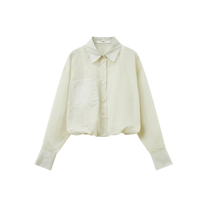An image of a   21485 Cropped and Layered Shirt by  Mirra Masa