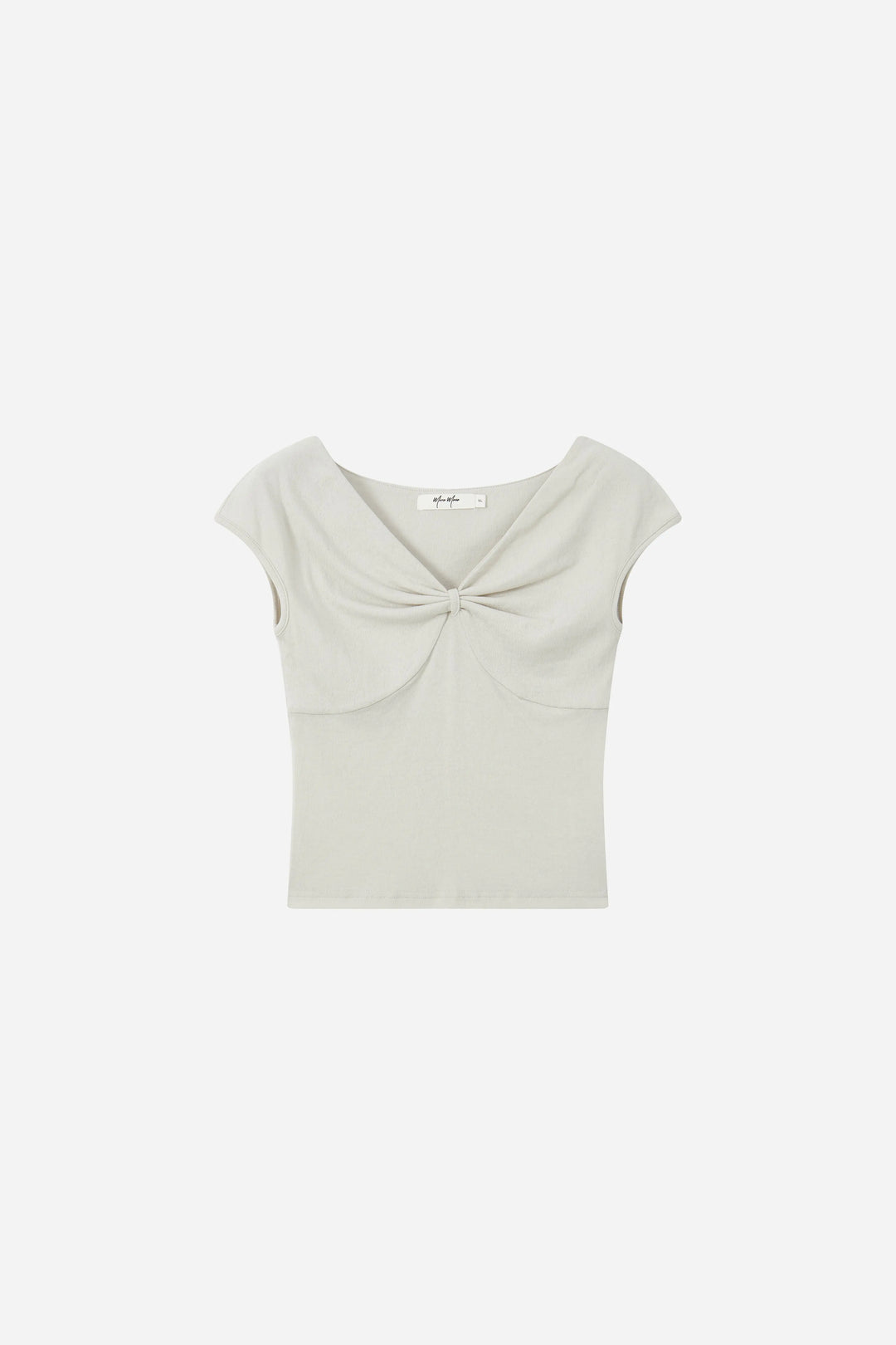 An image of a   21522 Twist Front Cap Sleeve Tee by  Mirra Masa