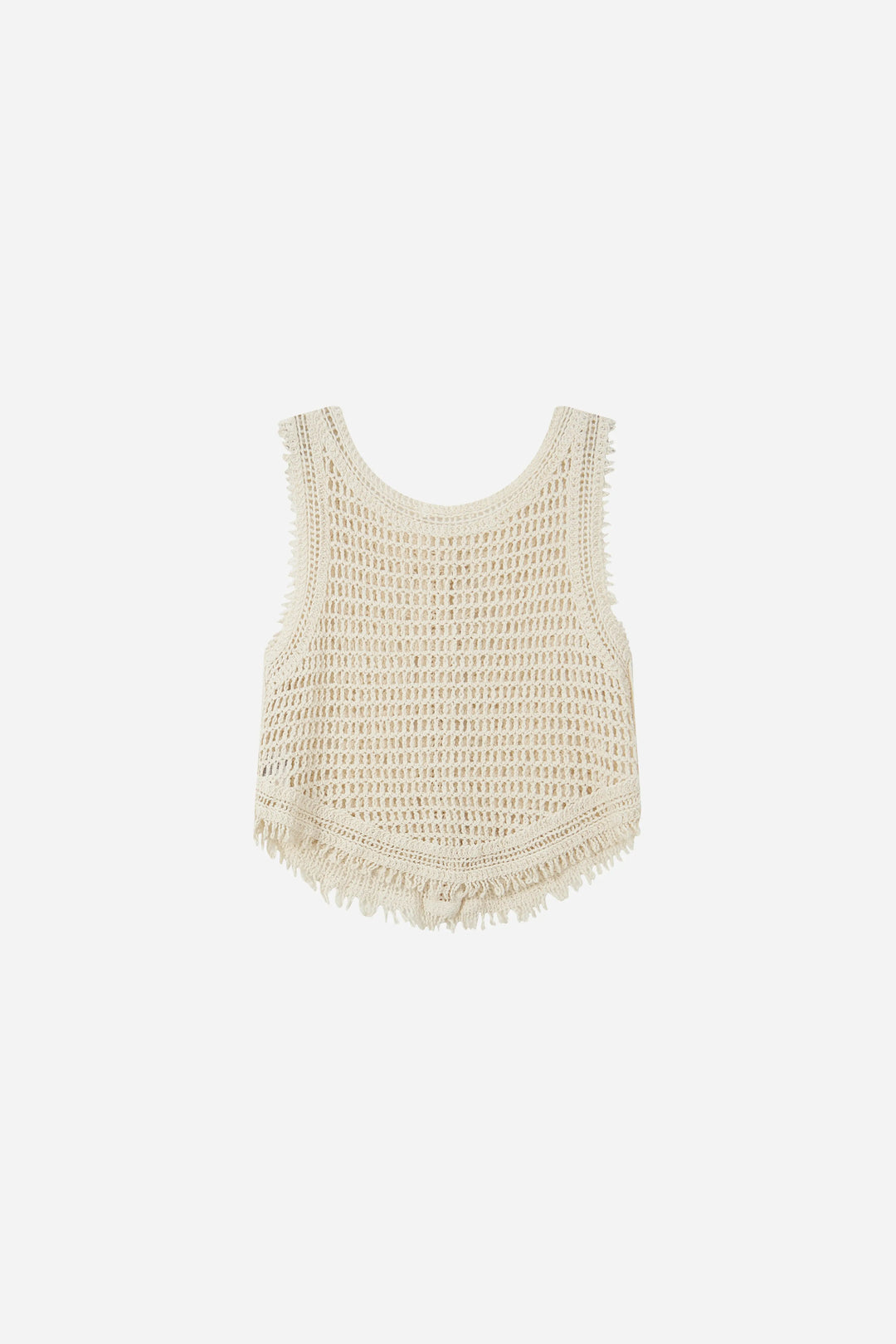 An image of a   21560OL Crochet Button-Up Vest by  Mirra Masa