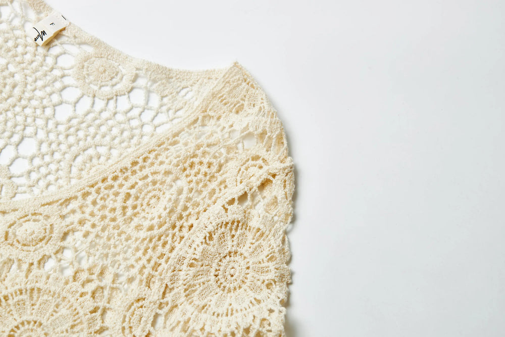 An image of a   21596 Laced and Cropped Overshirt by  Mirra Masa