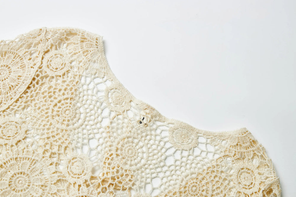 An image of a   21596 Laced and Cropped Overshirt by  Mirra Masa