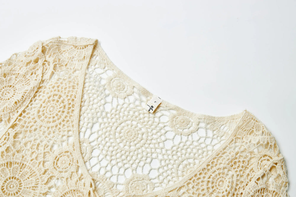 An image of a   21596 Laced and Cropped Overshirt by  Mirra Masa