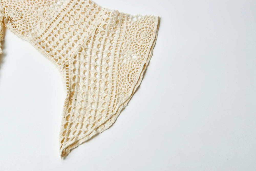 An image of a   21596 Laced and Cropped Overshirt by  Mirra Masa