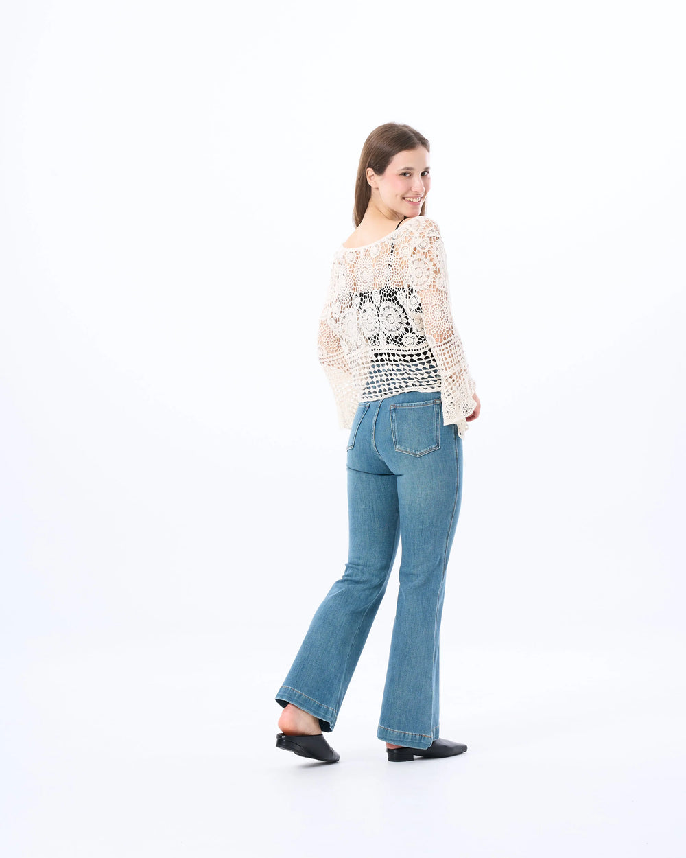 An image of a   21596 Laced and Cropped Overshirt by  Mirra Masa