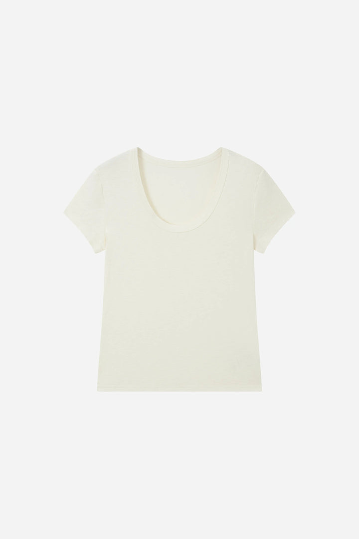 An image of a   21606 Scoop Neck Tee by  Mirra Masa