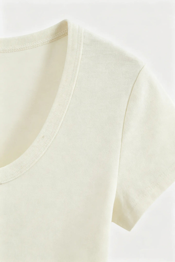 An image of a   21606 Scoop Neck Tee by  Mirra Masa