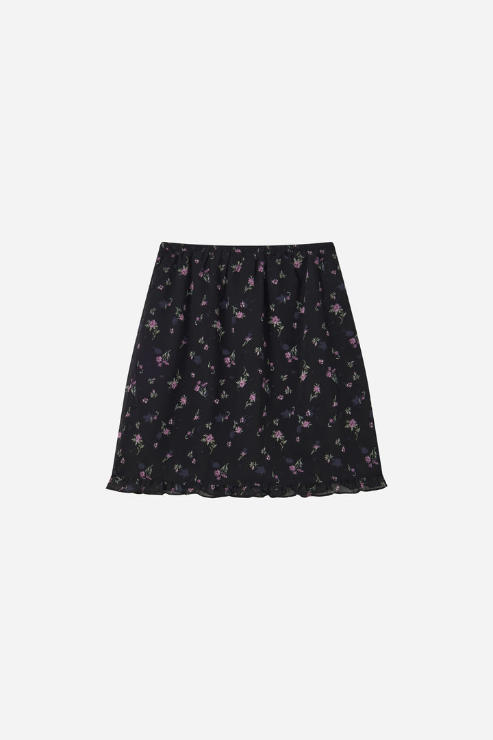 An image of a   21619 Floral A-Line Mini Skirt by  Mirra Masa