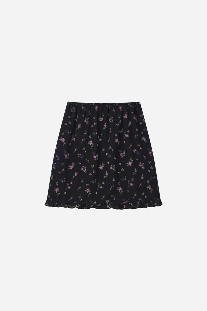 An image of a   21619 Floral A-Line Mini Skirt by  Mirra Masa
