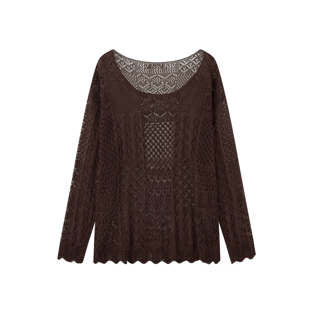 An image of a   21653 Breezy Layering Knit Top by  Mirra Masa