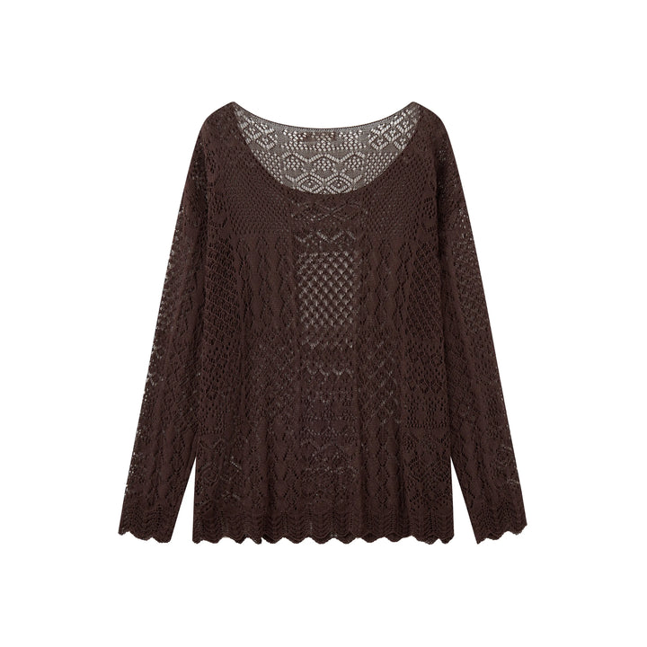 An image of a   21653 Breezy Layering Knit Top by  Mirra Masa
