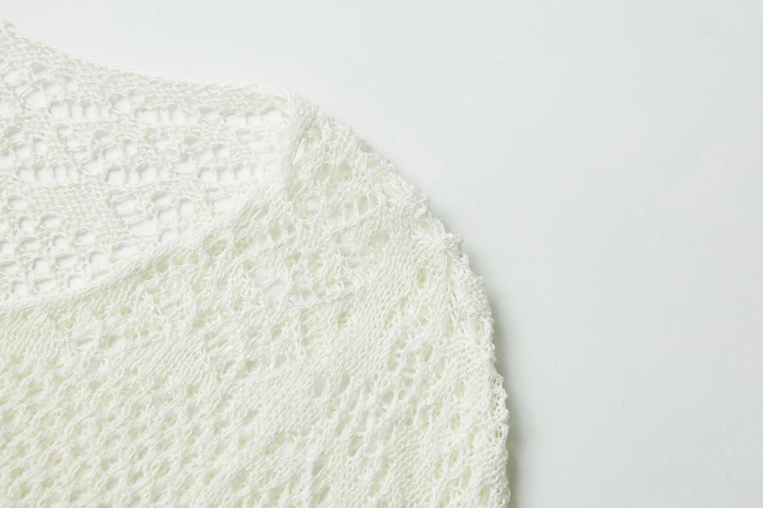 An image of a   21653 Breezy Layering Knit Top by  Mirra Masa