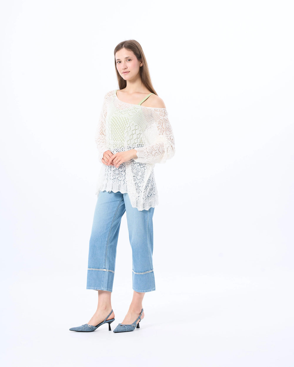 An image of a   21653 Breezy Layering Knit Top by  Mirra Masa