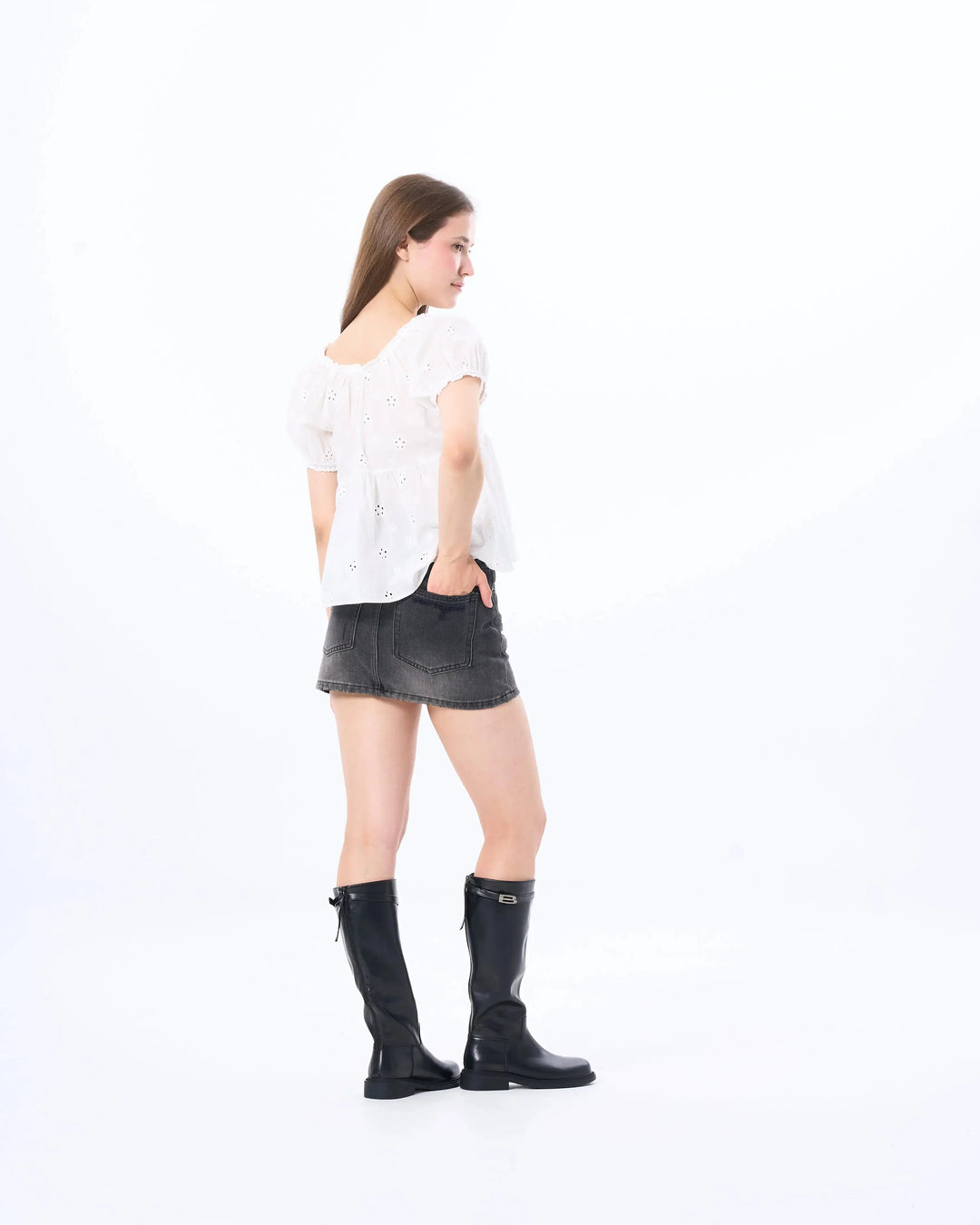 An image of a   21663 Roundneck Blouse by  Mirra Masa