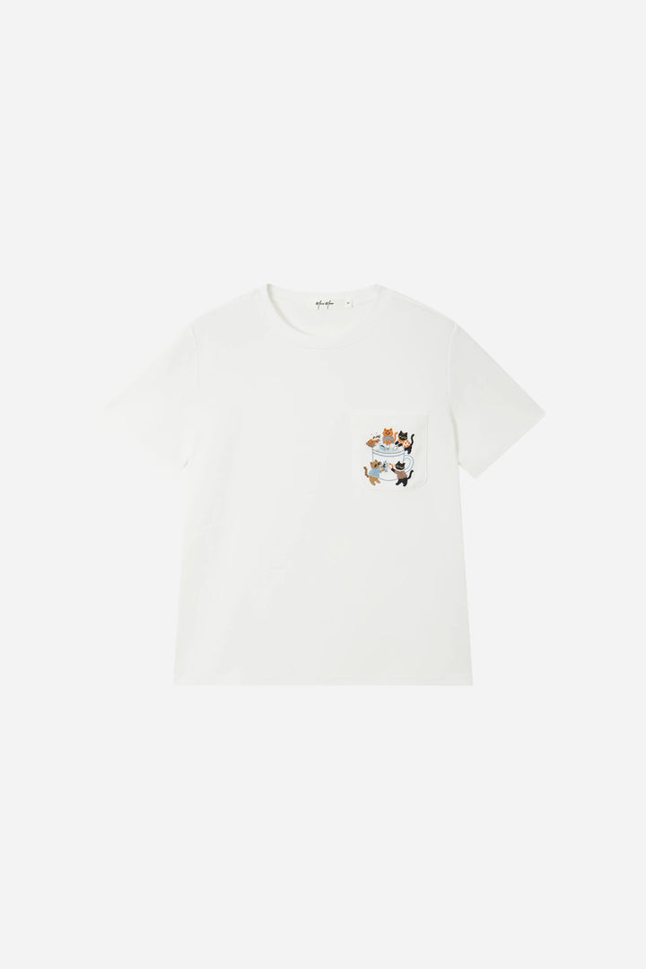 An image of a   21664 Teacup Cat Tee by  Mirra Masa