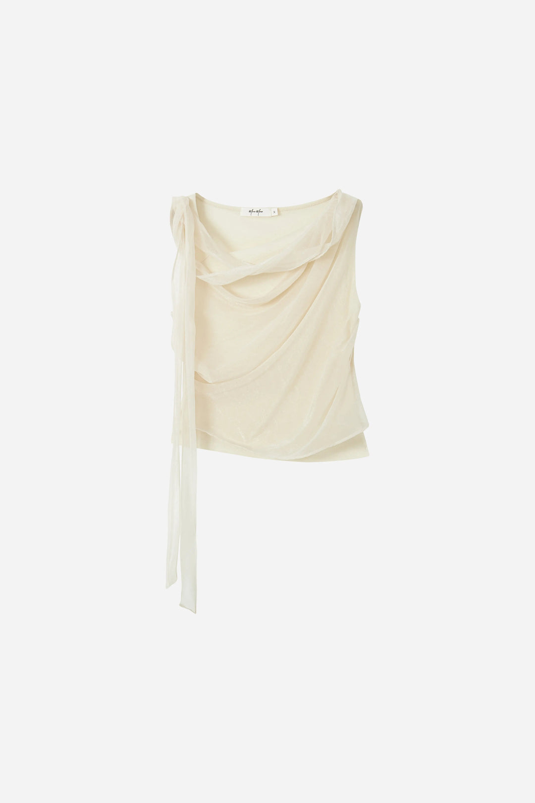 An image of a   21681 Ruched Cowl Top by  Mirra Masa