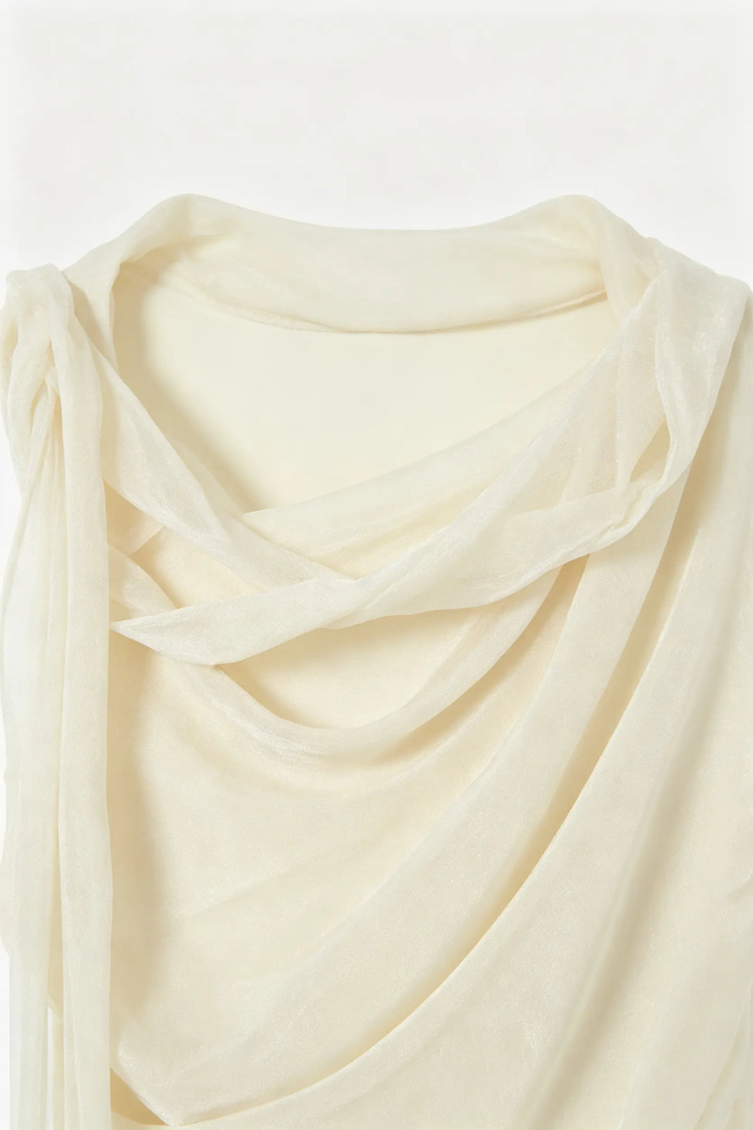 An image of a   21681 Ruched Cowl Top by  Mirra Masa