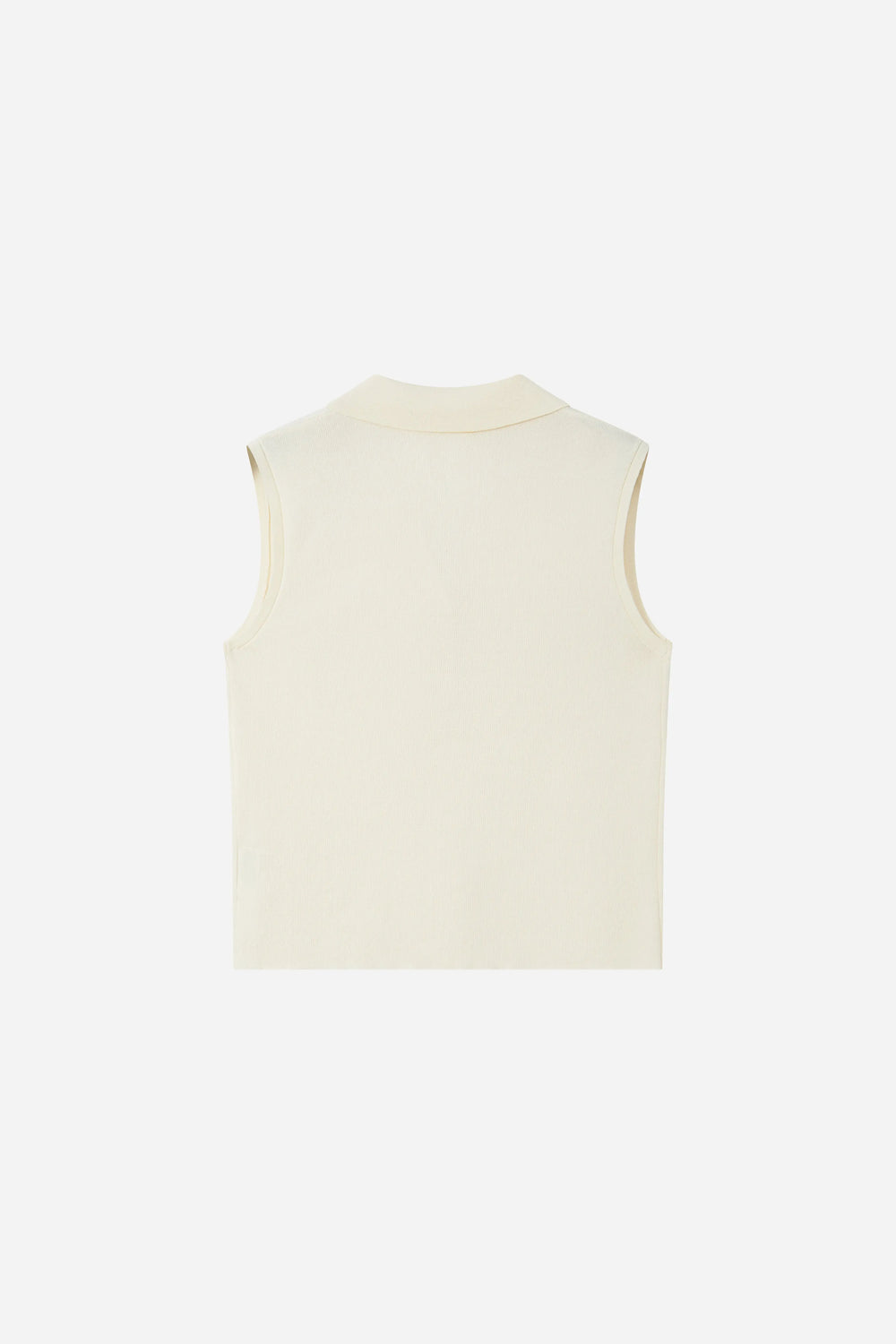 An image of a   21706 Ribbed Polo Knit Vest by  Mirra Masa