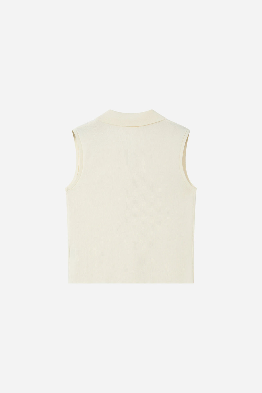 An image of a   21706 Ribbed Polo Knit Vest by  Mirra Masa