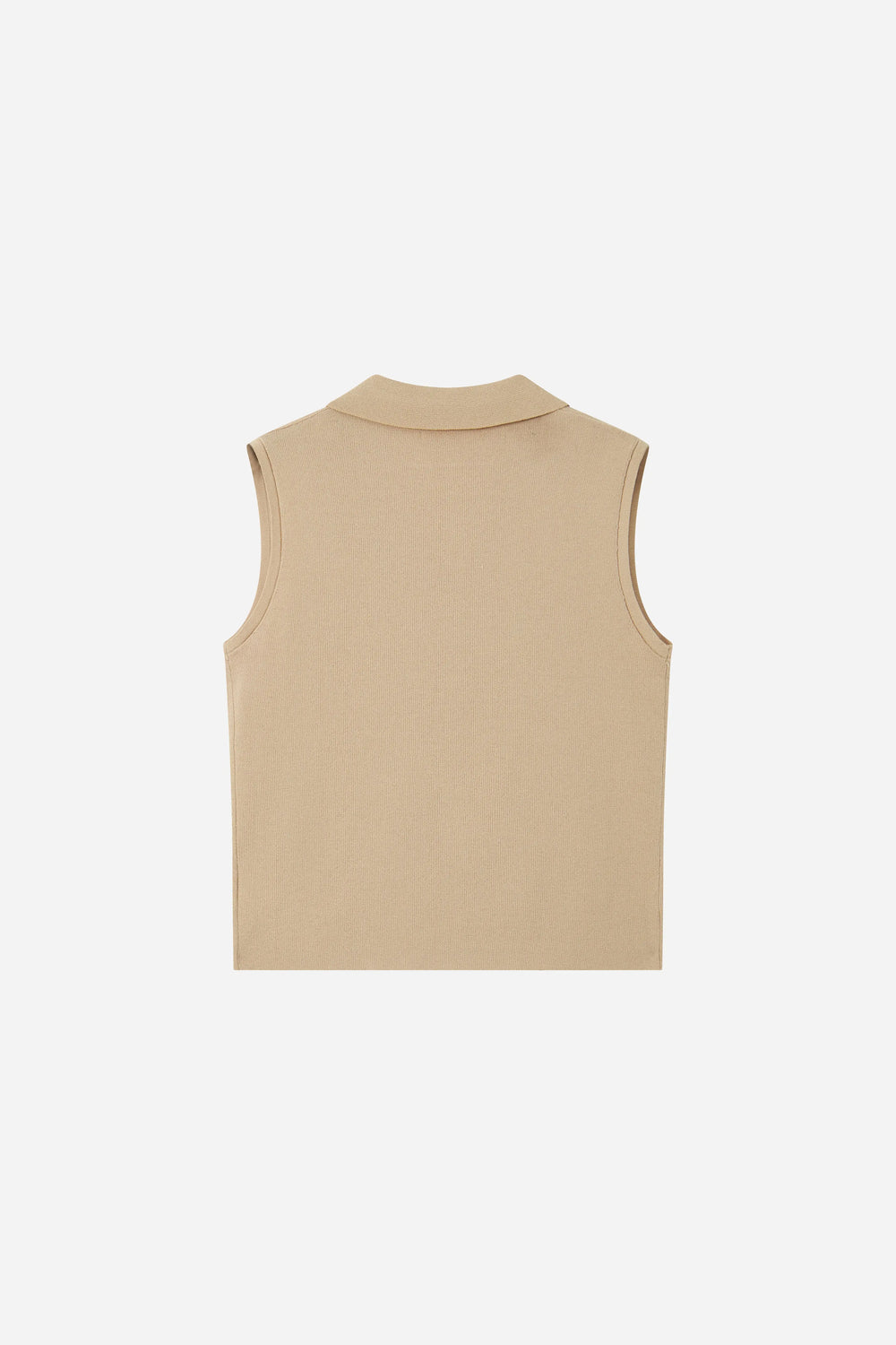 An image of a   21706 Ribbed Polo Knit Vest by  Mirra Masa