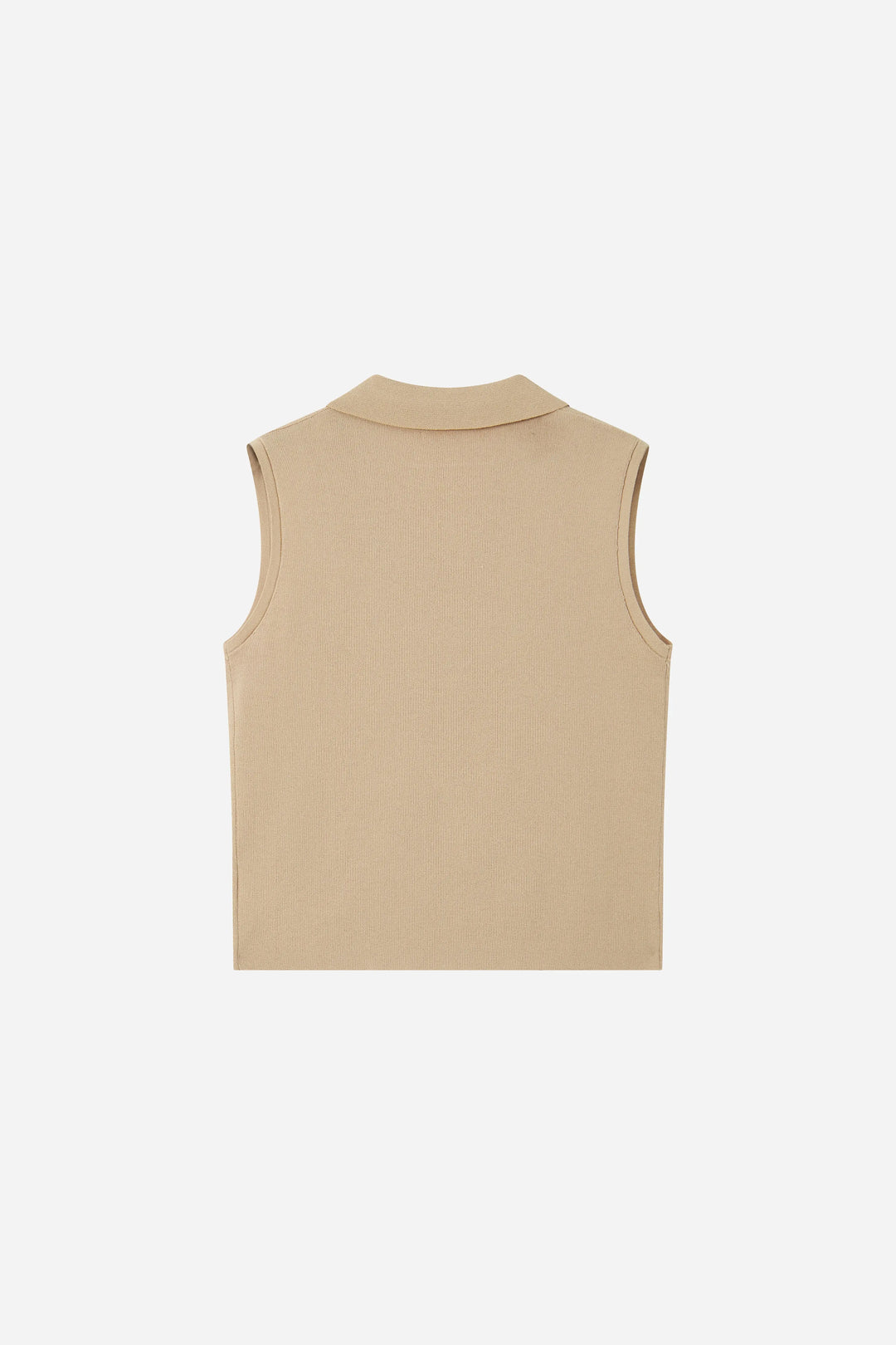 An image of a   21706 Ribbed Polo Knit Vest by  Mirra Masa