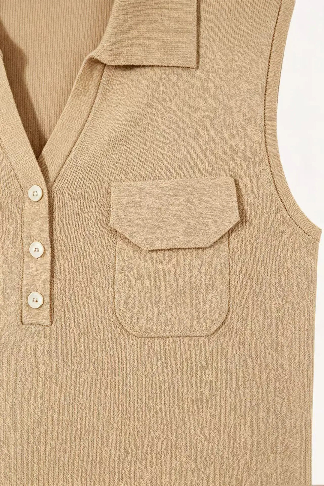 An image of a   21706 Ribbed Polo Knit Vest by  Mirra Masa
