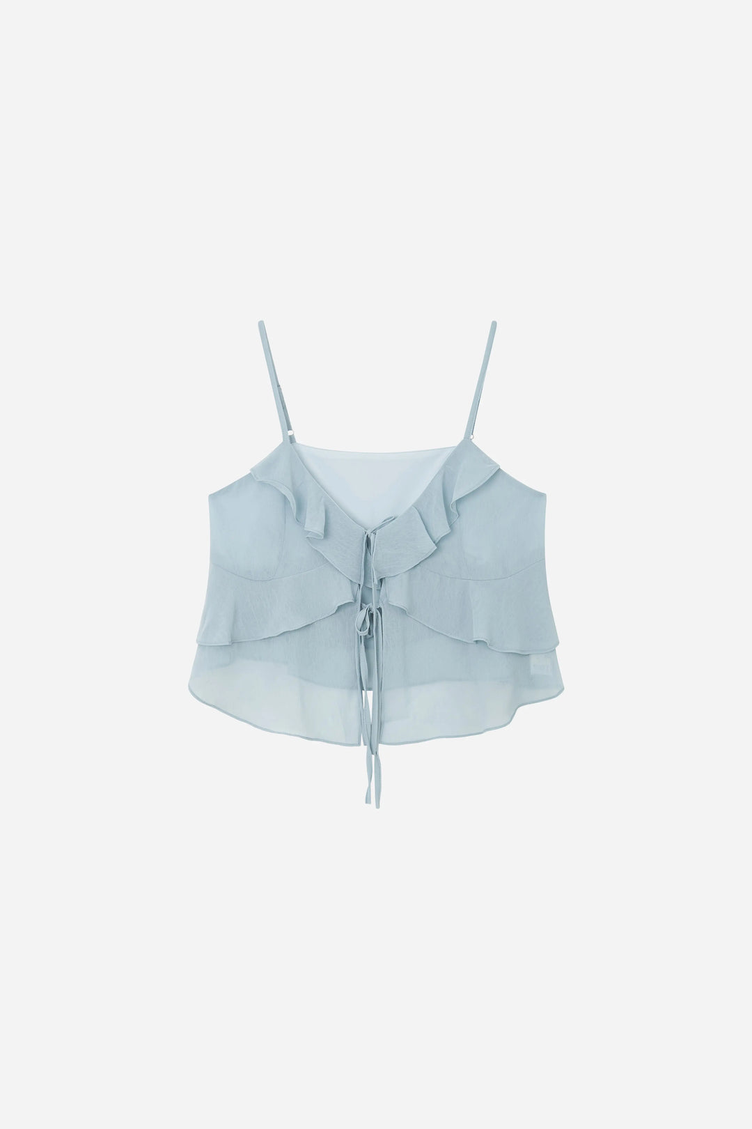 An image of a   21792 Ruffled Tie-Front Camisole by  Mirra Masa