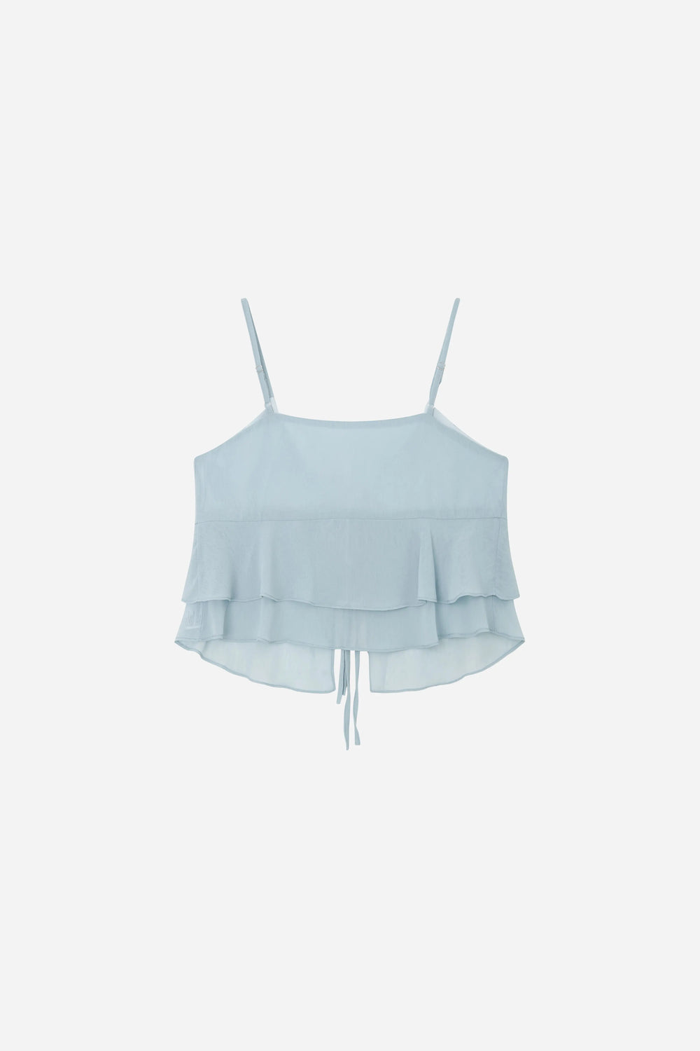 An image of a   21792 Ruffled Tie-Front Camisole by  Mirra Masa