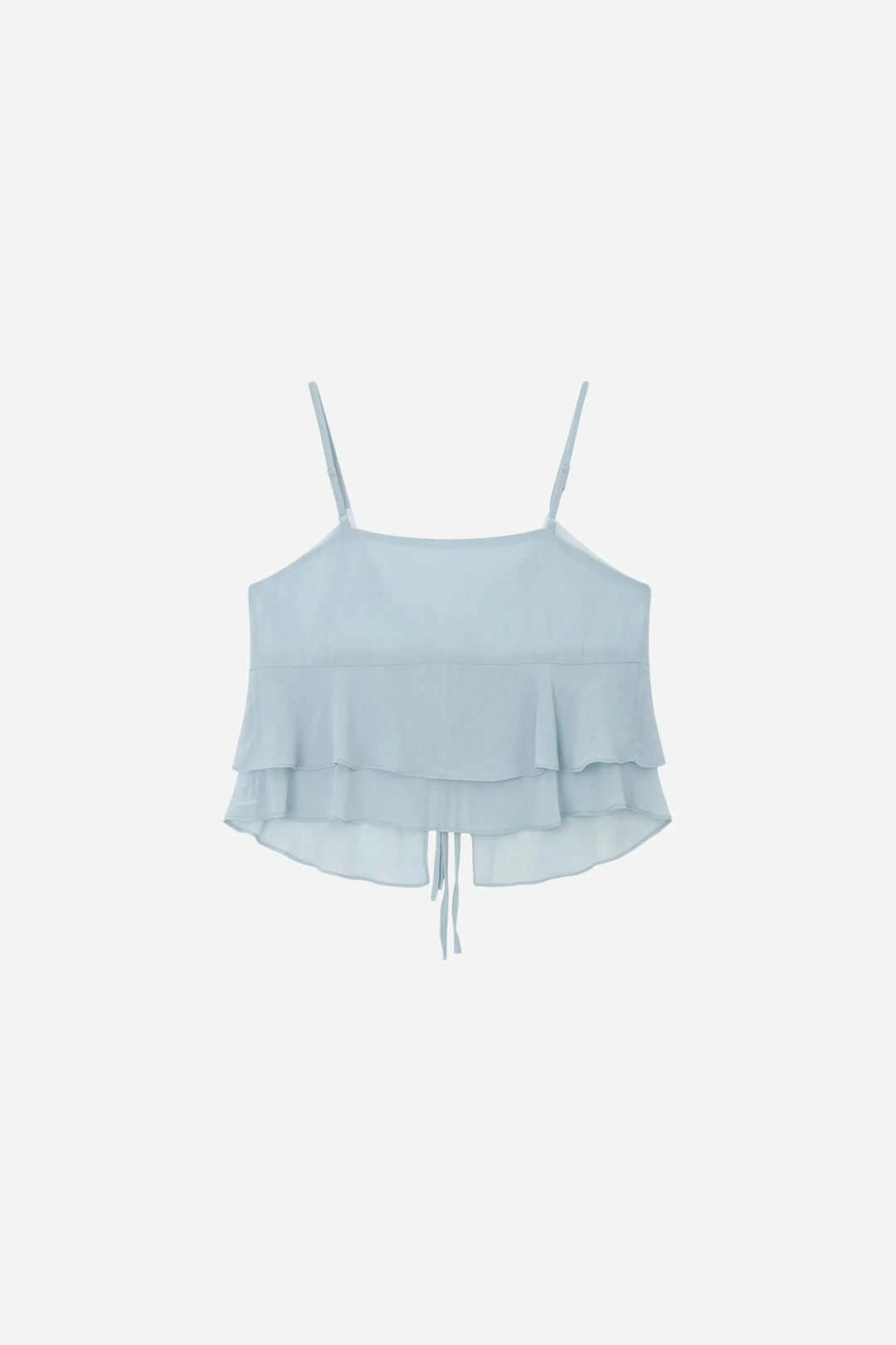 An image of a   21792 Ruffled Tie-Front Camisole by  Mirra Masa