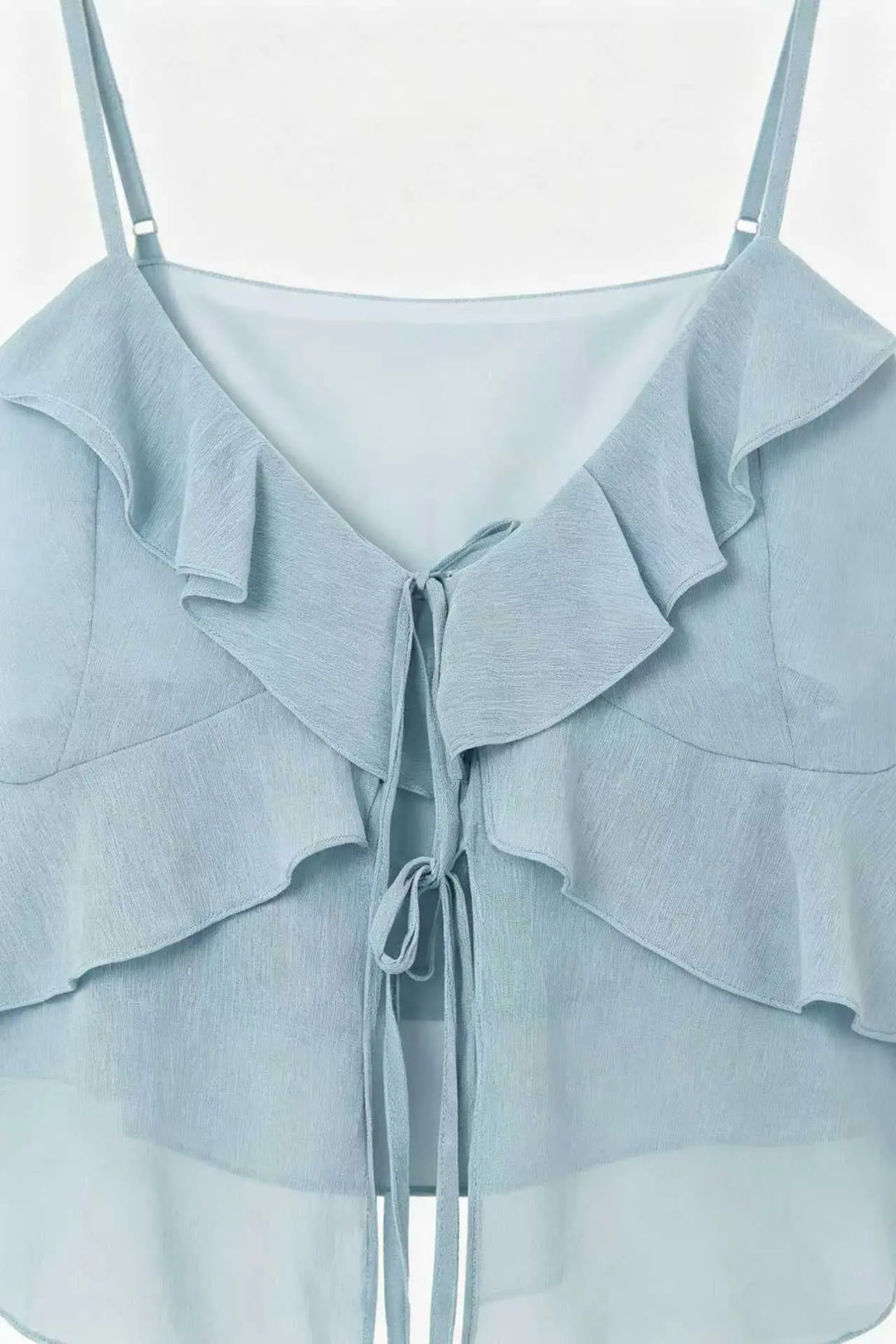 An image of a   21792 Ruffled Tie-Front Camisole by  Mirra Masa