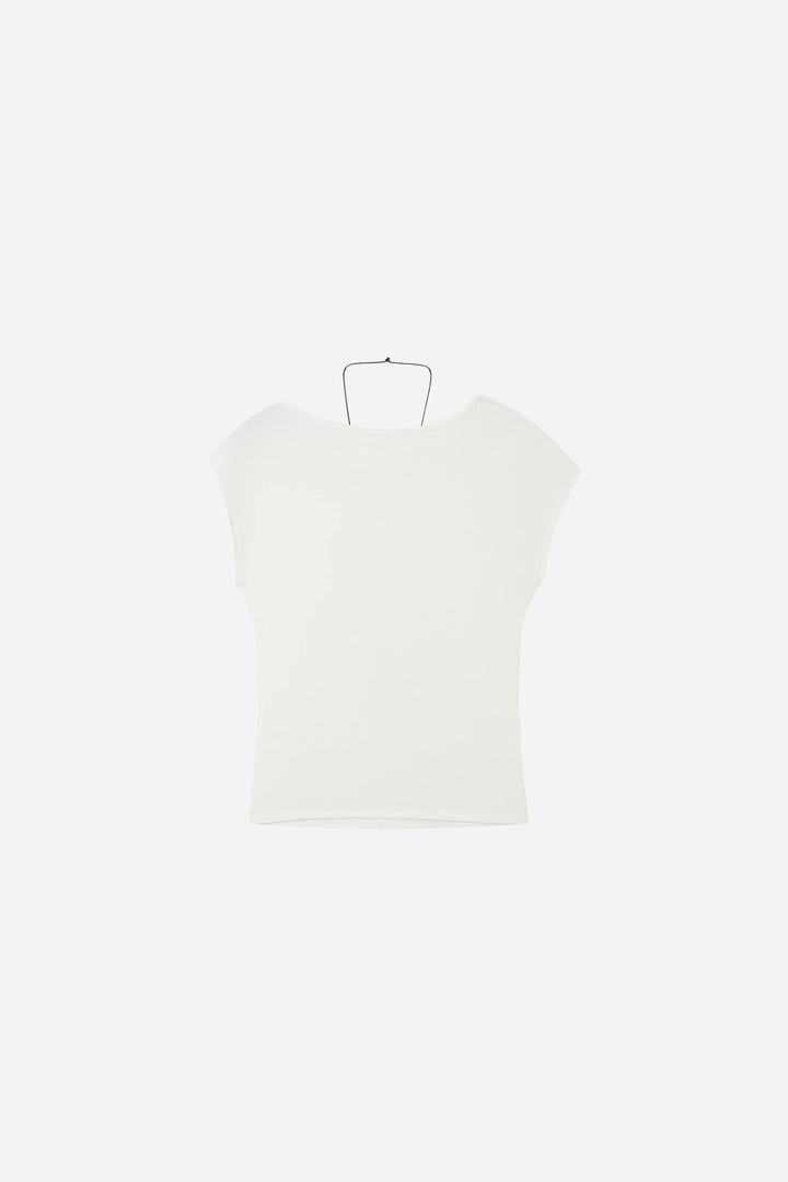 An image of a   21845 Draped Off-Shoulder Tee by  Mirra Masa