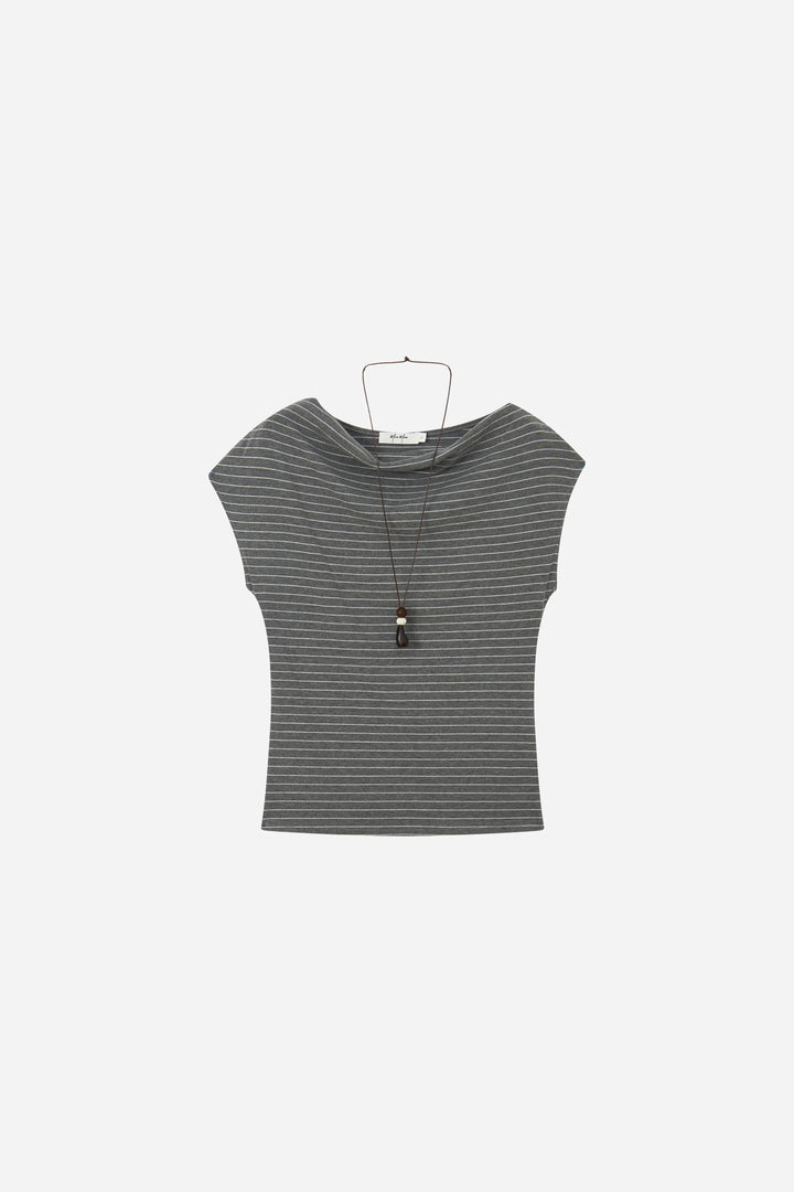 An image of a   21845 Draped Off-Shoulder Tee by  Mirra Masa