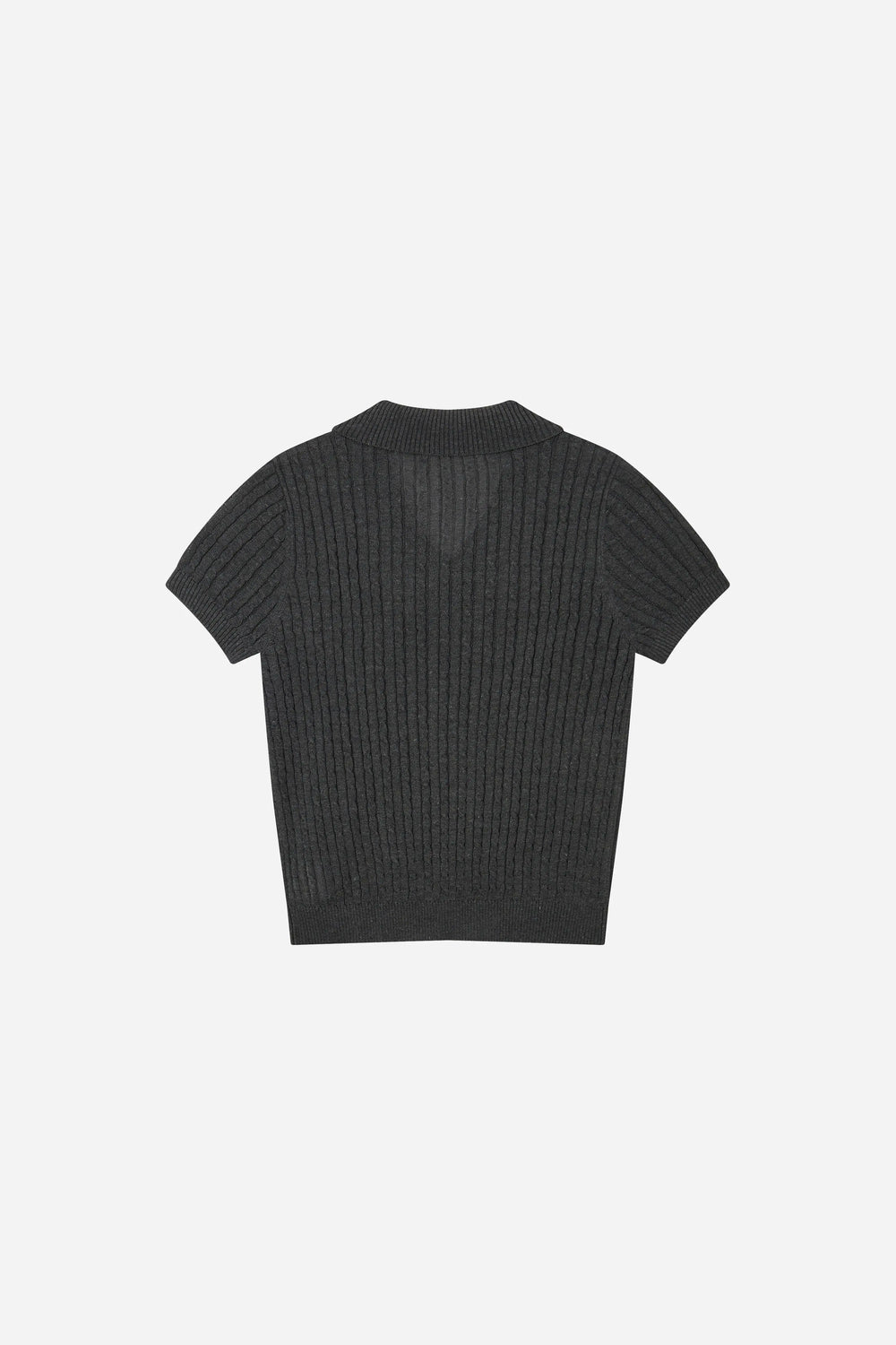 An image of a   21938OL Cable Knit Polo Shirt by  Mirra Masa