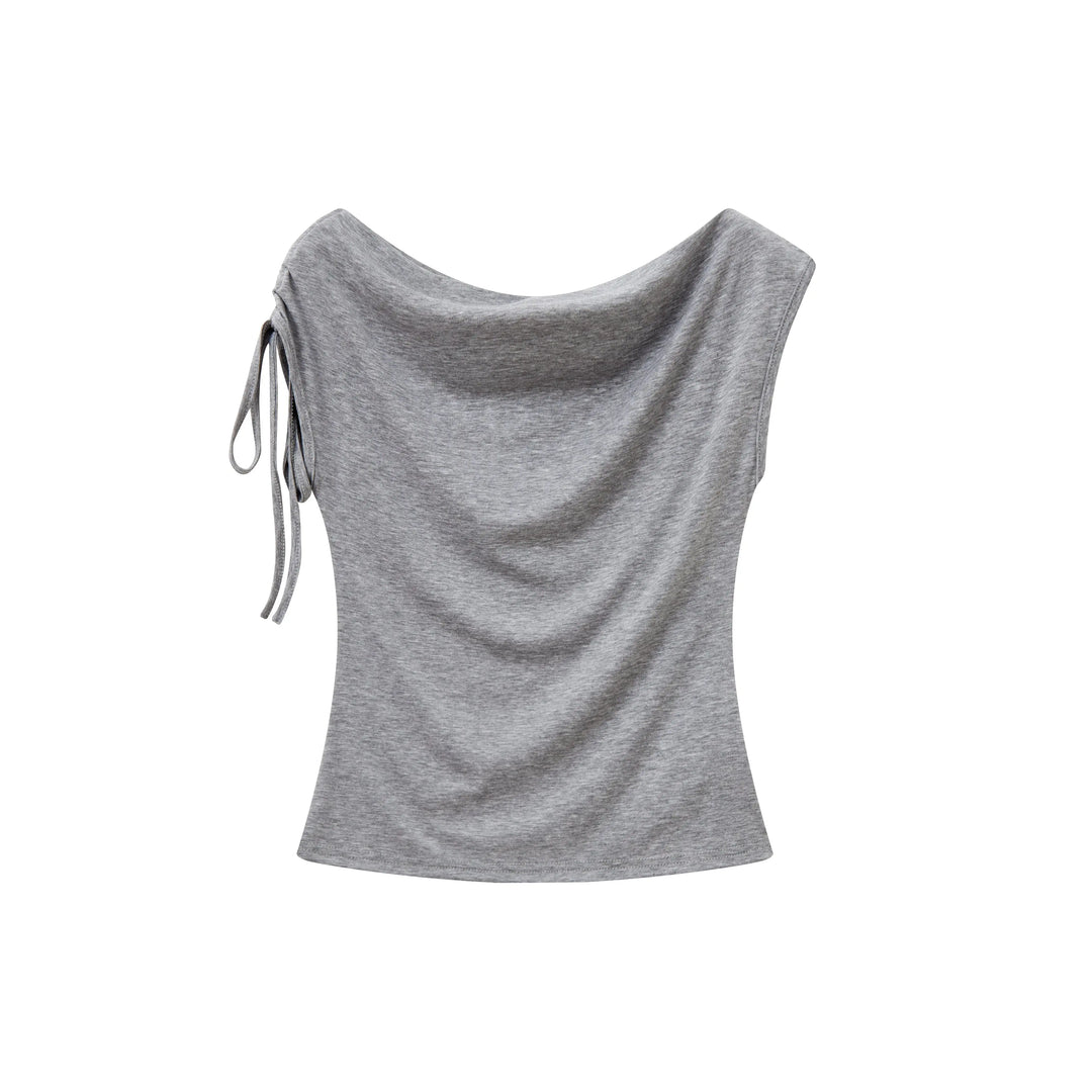 An image of a   21963 Cowl Sleeveless Top by  Mirra Masa