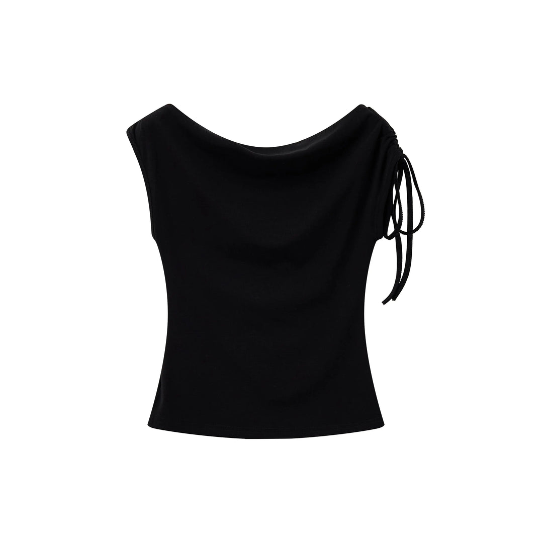 An image of a   21963 Cowl Sleeveless Top by  Mirra Masa