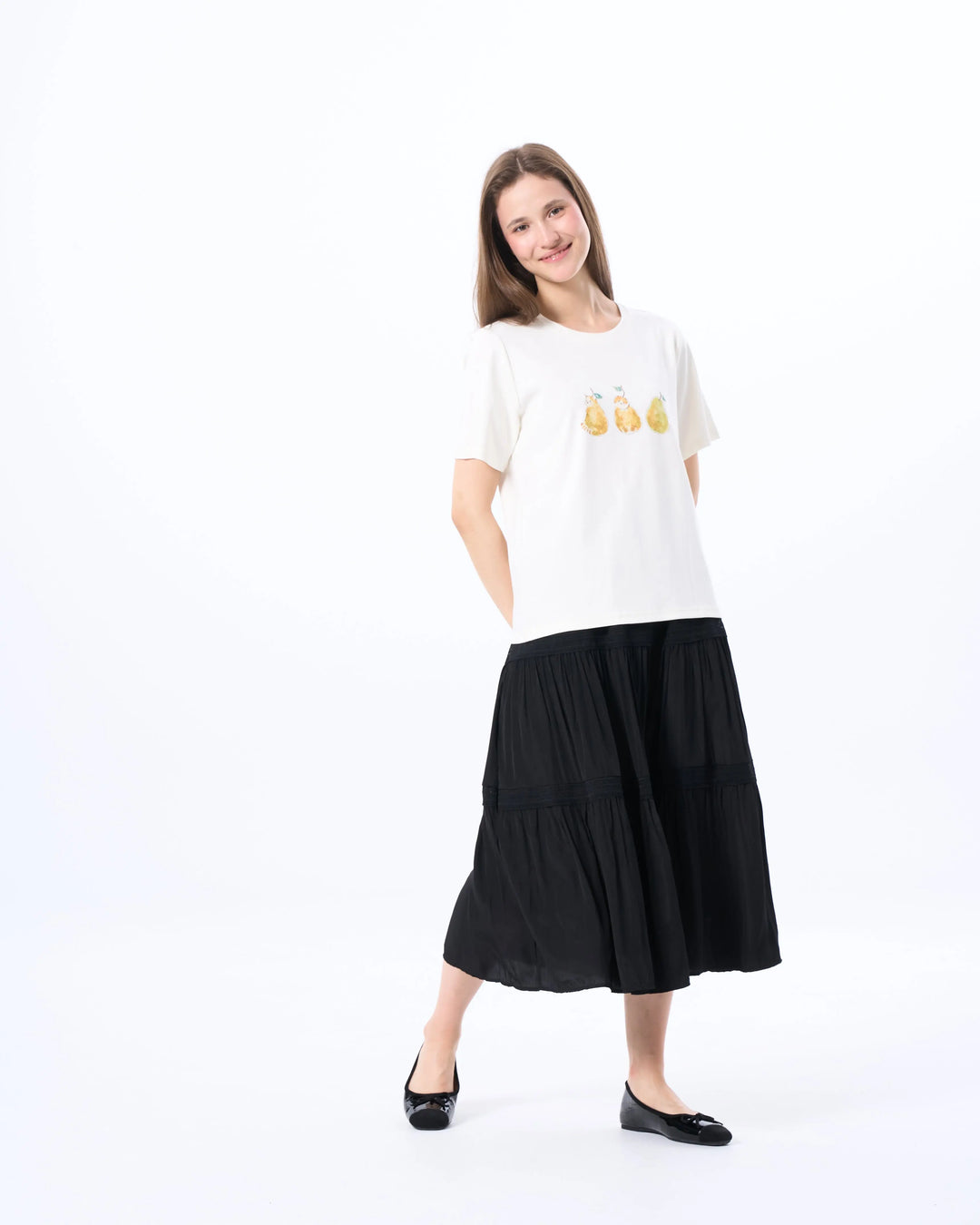 An image of a   21987 Purrfect Pears T-Shirt by  Mirra Masa