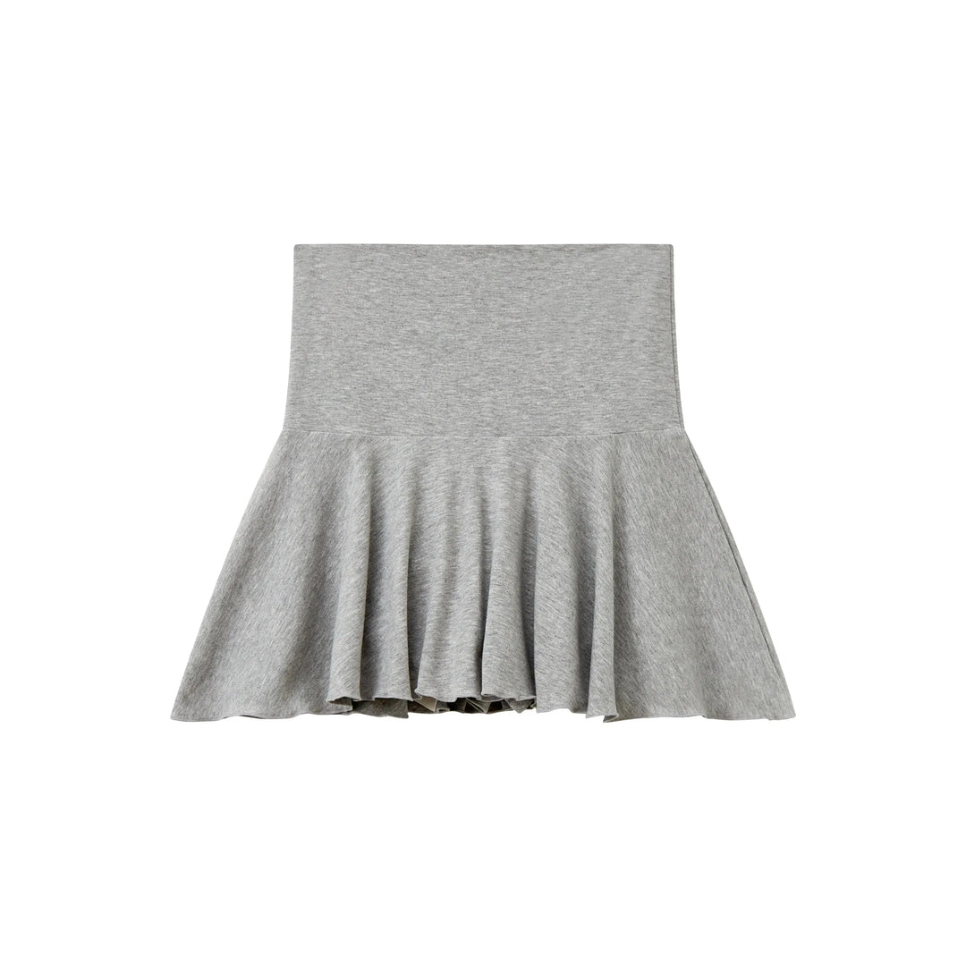An image of a  grey-Large 22234 Pleated Short Skirt by  Mirra Masa