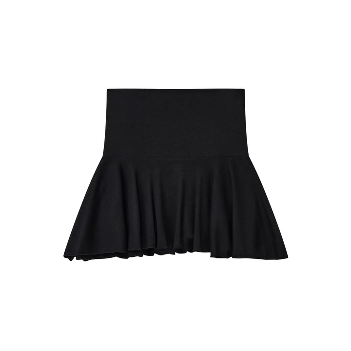 An image of a  Black-Large 22234 Pleated Short Skirt by  Mirra Masa