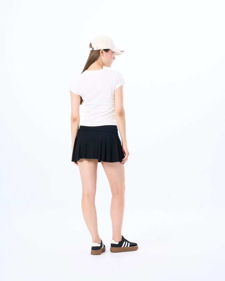 An image of a   22234 Pleated Short Skirt by  Mirra Masa